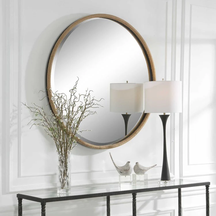 Uttermost Ranchero Natural Braided Rope Round Mirror - Image 3