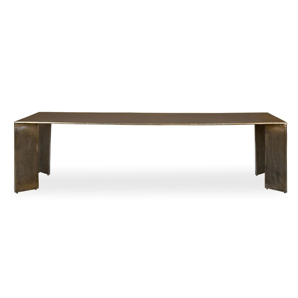 Uttermost Reade Antiqued Brass Finish Coffee Table ~ Indoor And Outdoor Use