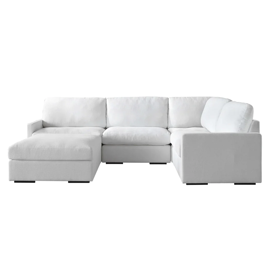 Uttermost Refuge Modular Corner Piece ~ Ultra Plush Artic White Performance Fabric