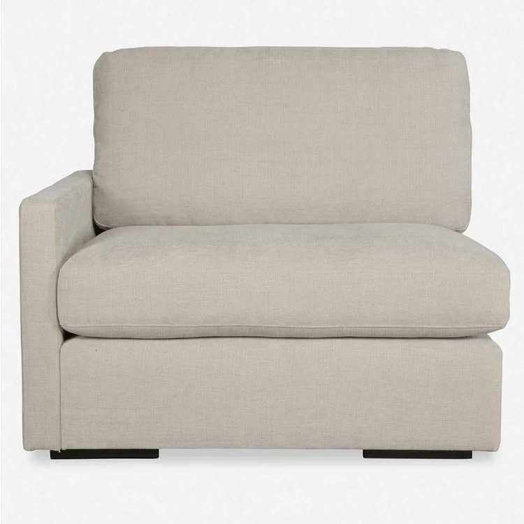 Uttermost Refuge Modular Left Arm Facing Piece ~ Velvety Sand Performance Fabric