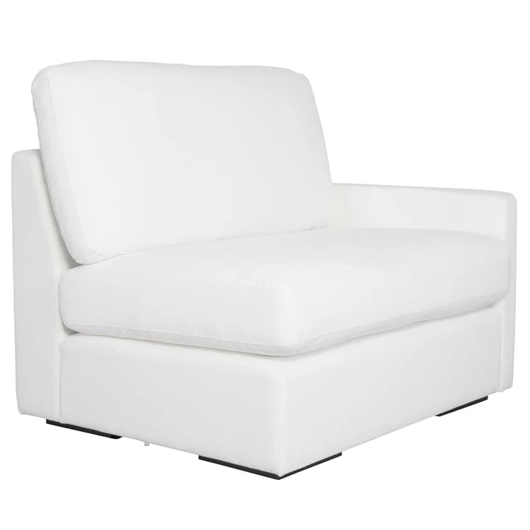 Uttermost Refuge Modular Right Arm Facing Piece ~ Ultra Plush Artic White Performance Fabric - Image 2