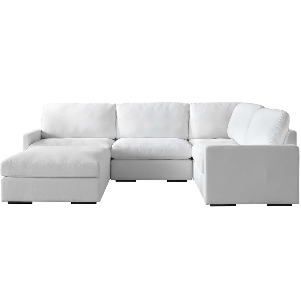 Uttermost Refuge Modular Right Arm Facing Piece ~ Ultra Plush Artic White Performance Fabric - Image 9
