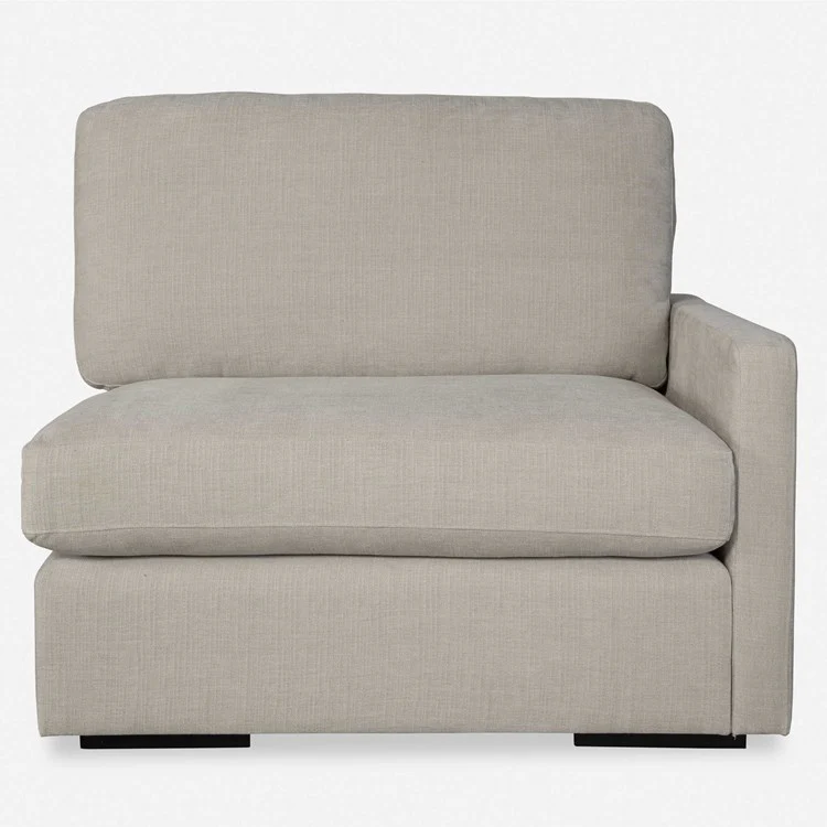 Uttermost Refuge Modular Right Arm Facing Piece ~ Velvety Sand Performance Fabric