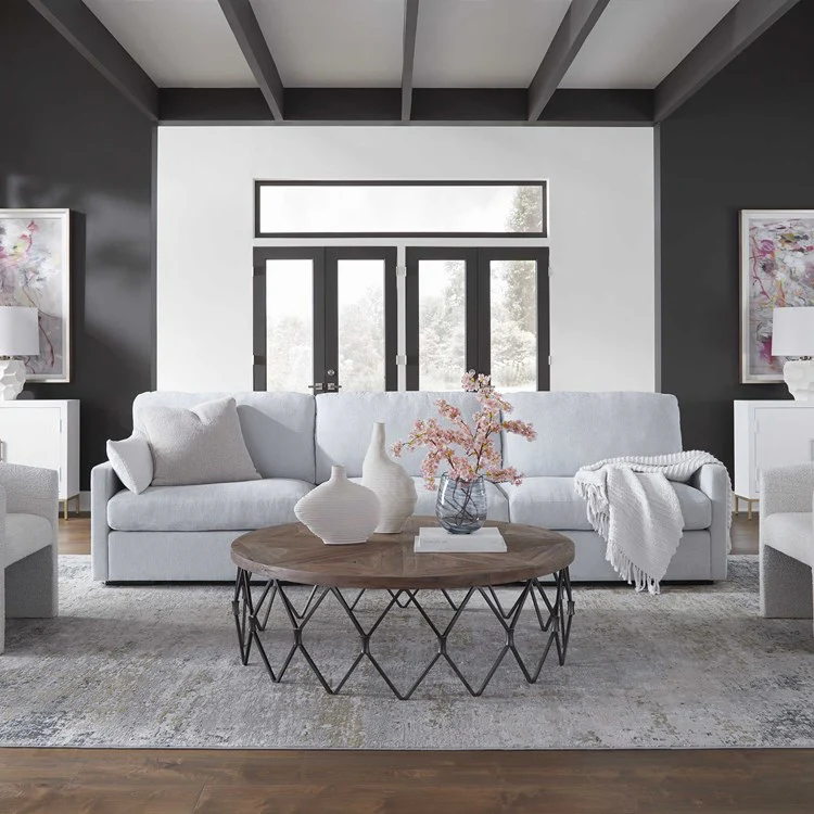 Uttermost Refuge Modular Sofa ~ Cloud Blue Performance Fabric