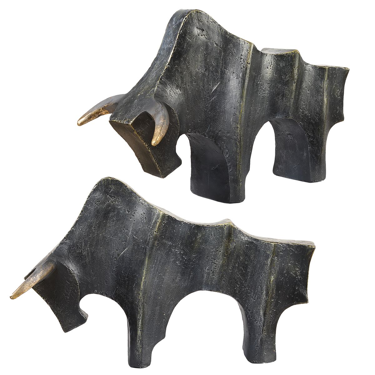 Uttermost Regal Bull Sculptures Set Of Two - Image 3
