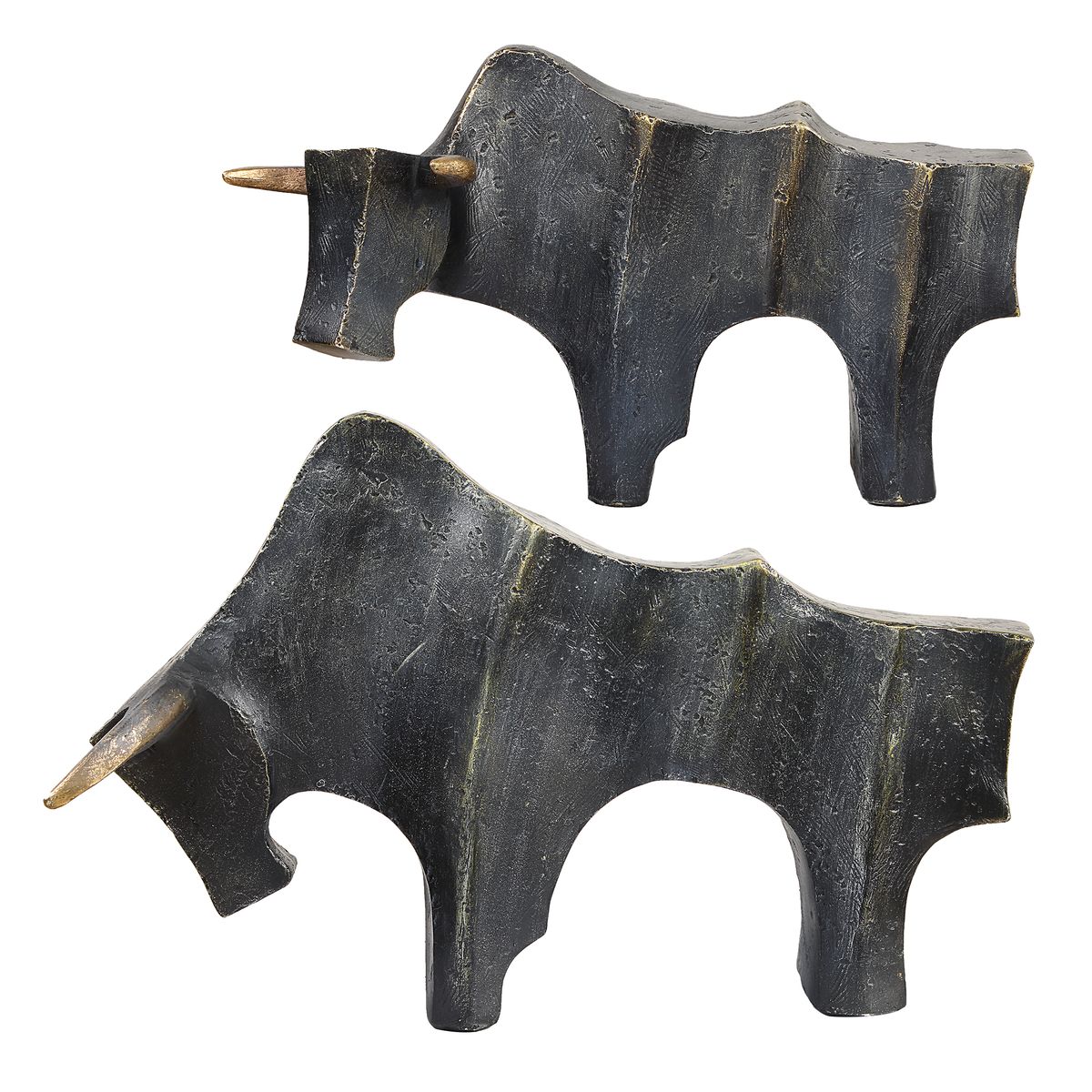Uttermost Regal Bull Sculptures Set Of Two - Image 4