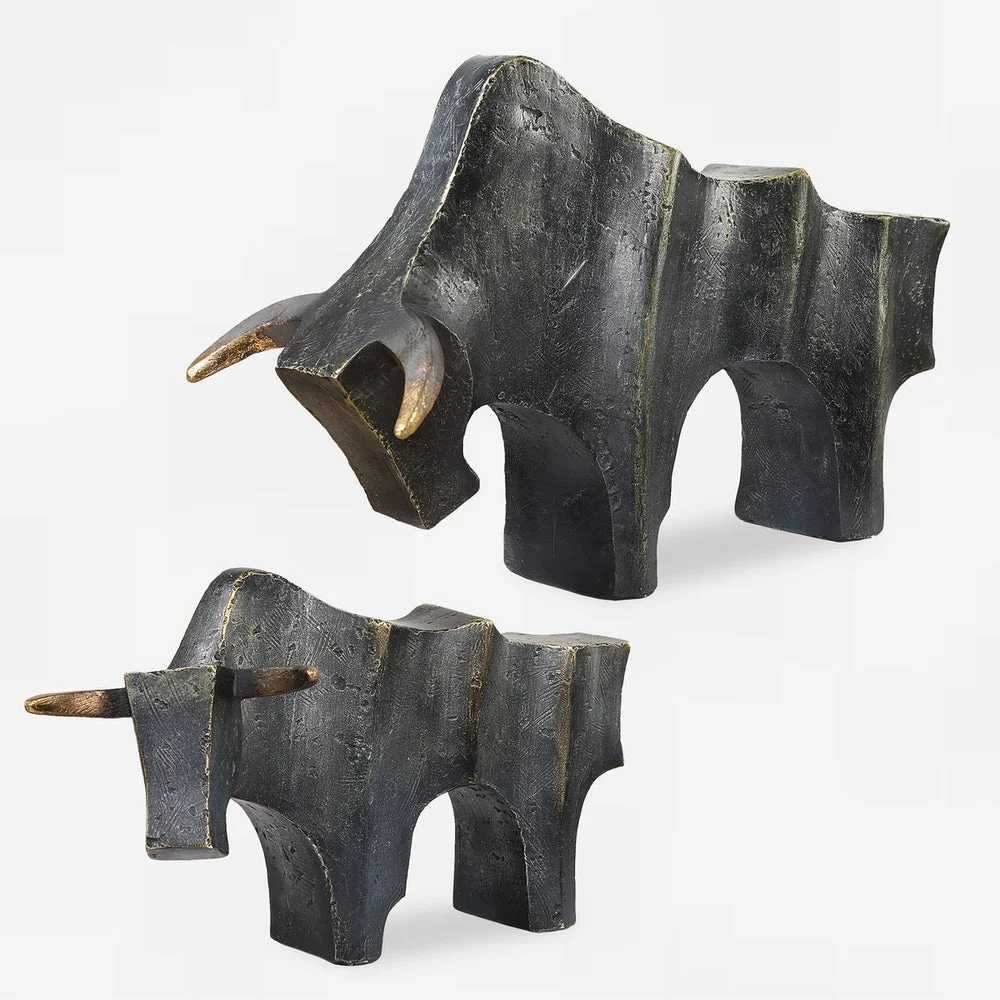 Uttermost Regal Bull Sculptures Set Of Two - Image 6