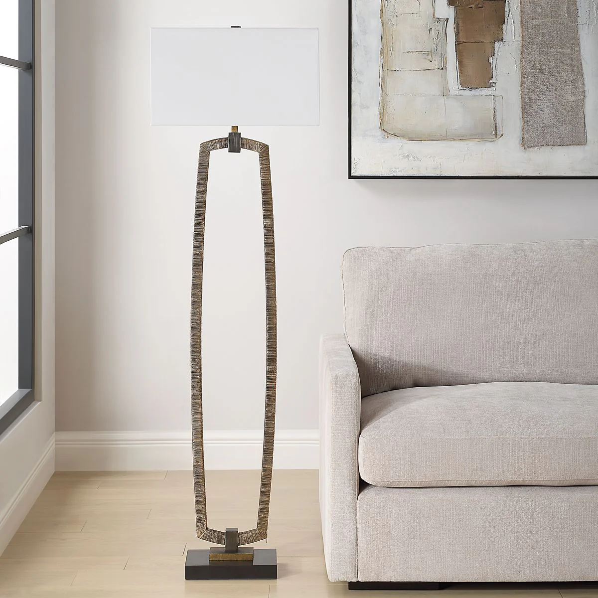 Uttermost Relic Deeply Antique Gold Finish Floor Lamp - Image 2