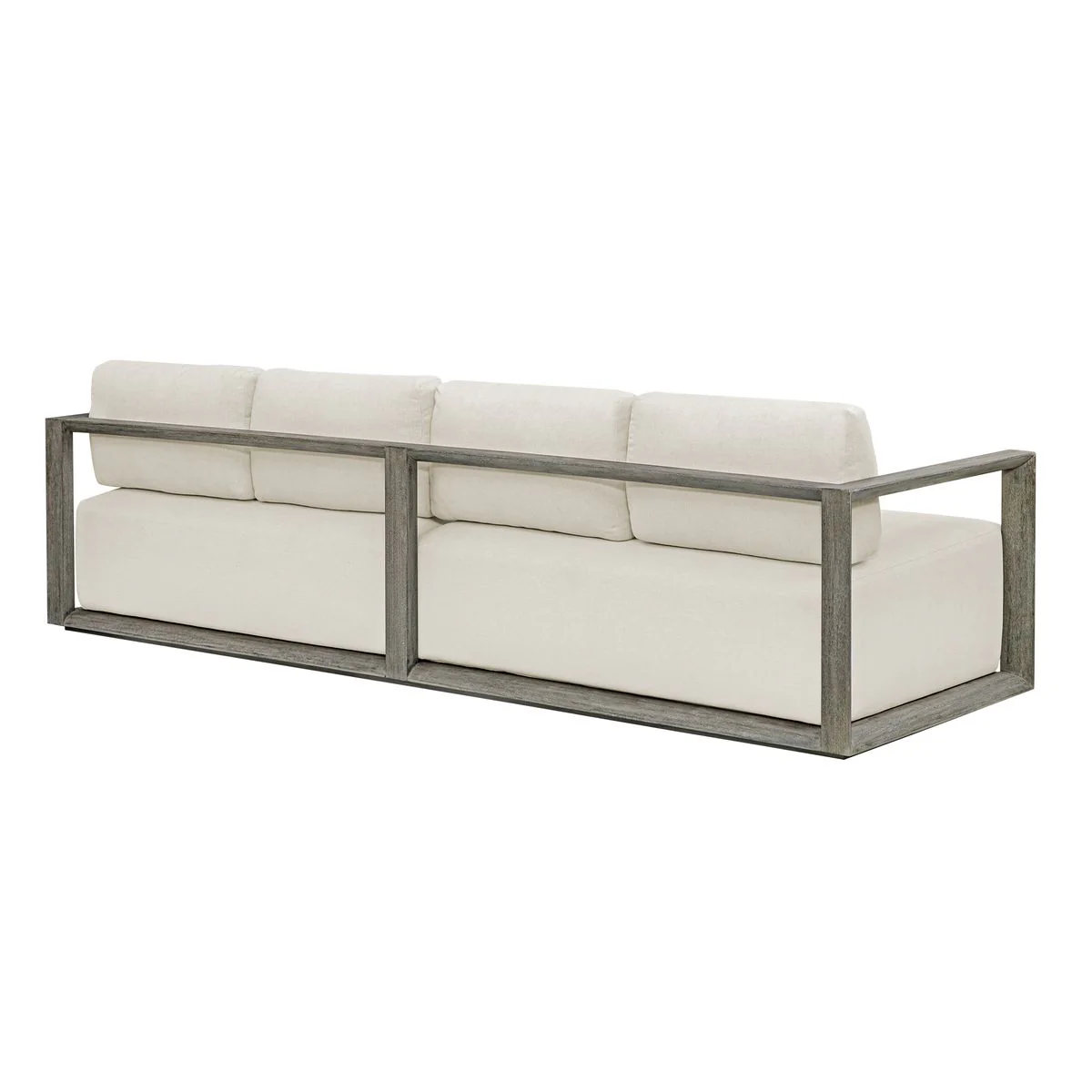 Uttermost Remsen Mahogany Wood With Oyster White Fabric Outdoor Sofa - Image 7