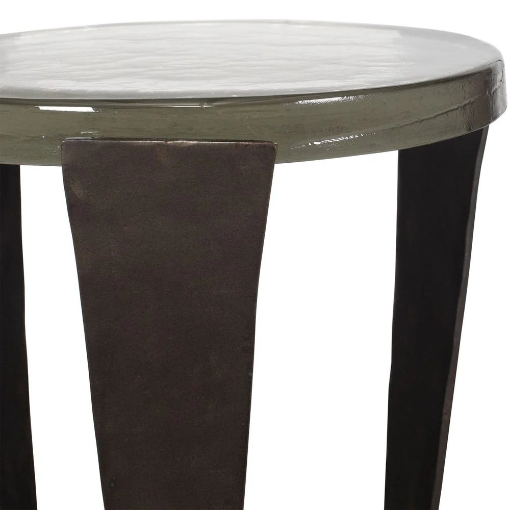 Uttermost Renaud Dark Bronze Drink Table - Image 4