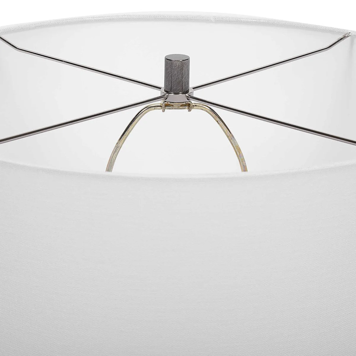Uttermost Renegade Cast Iron Table Lamp With White Shade - Image 8