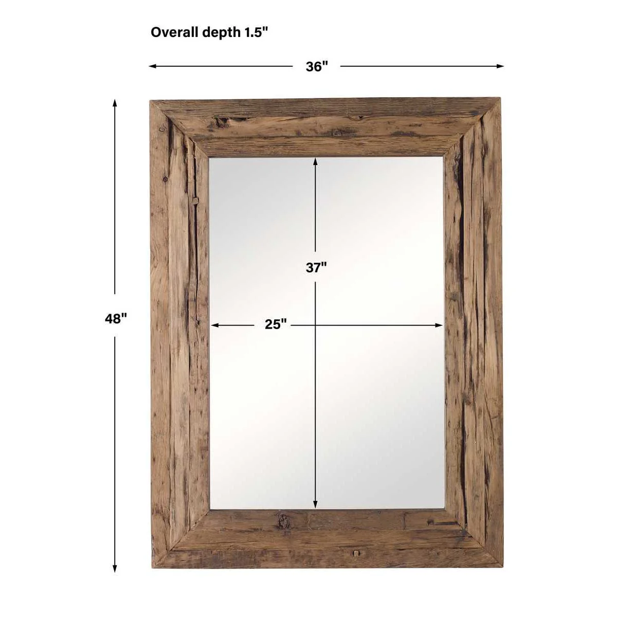 Uttermost Rennick Rustic Pine Wood Framed Mirror - Image 6