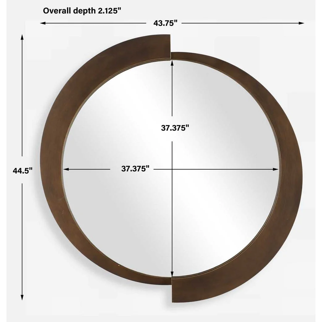 Uttermost Reverse Brushed Bronze Round Mirror - Image 5