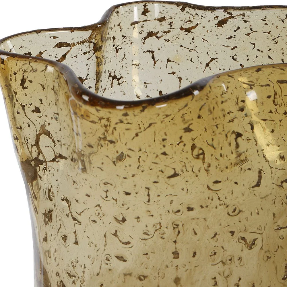 Uttermost Rhine Umber And Brown Glass Vases ~ Set of 2 - Image 3