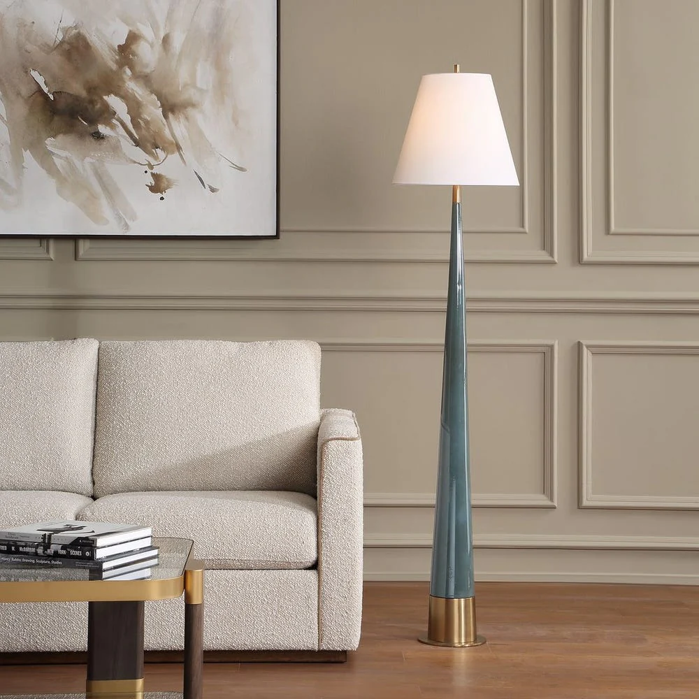 Uttermost Riccardi Smokey Blue Glazed Floor Lamp