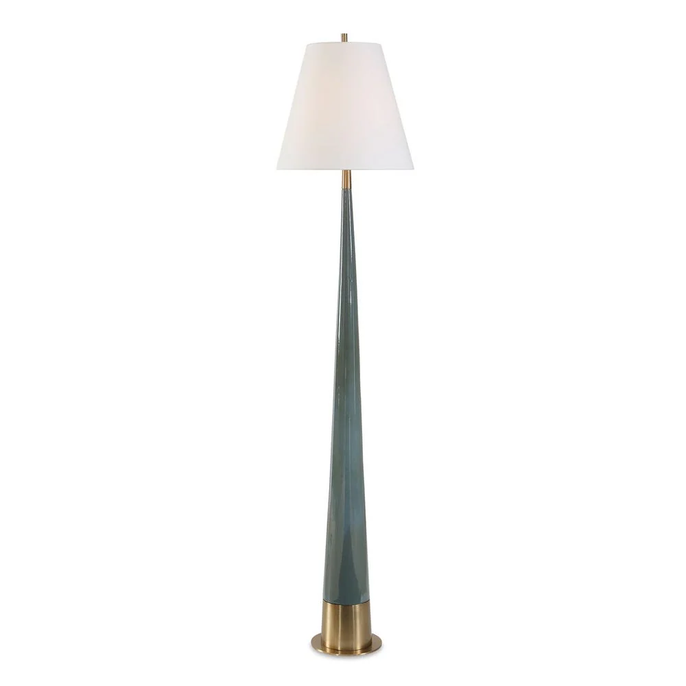 Uttermost Riccardi Smokey Blue Glazed Floor Lamp - Image 3