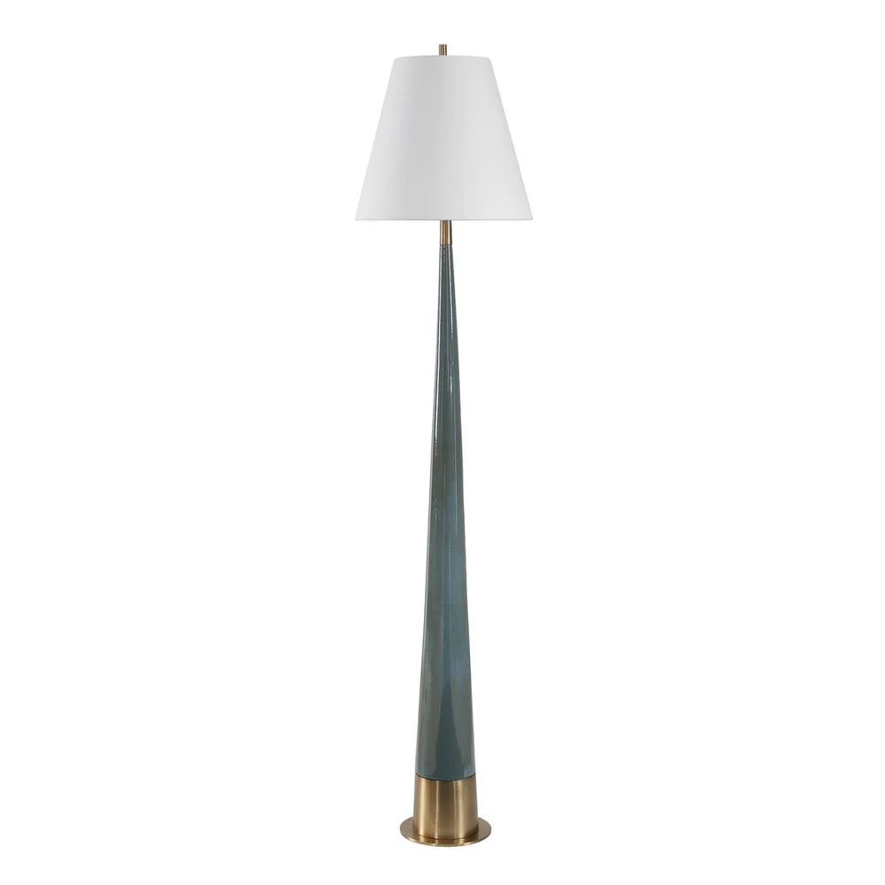 Uttermost Riccardi Smokey Blue Glazed Floor Lamp - Image 4