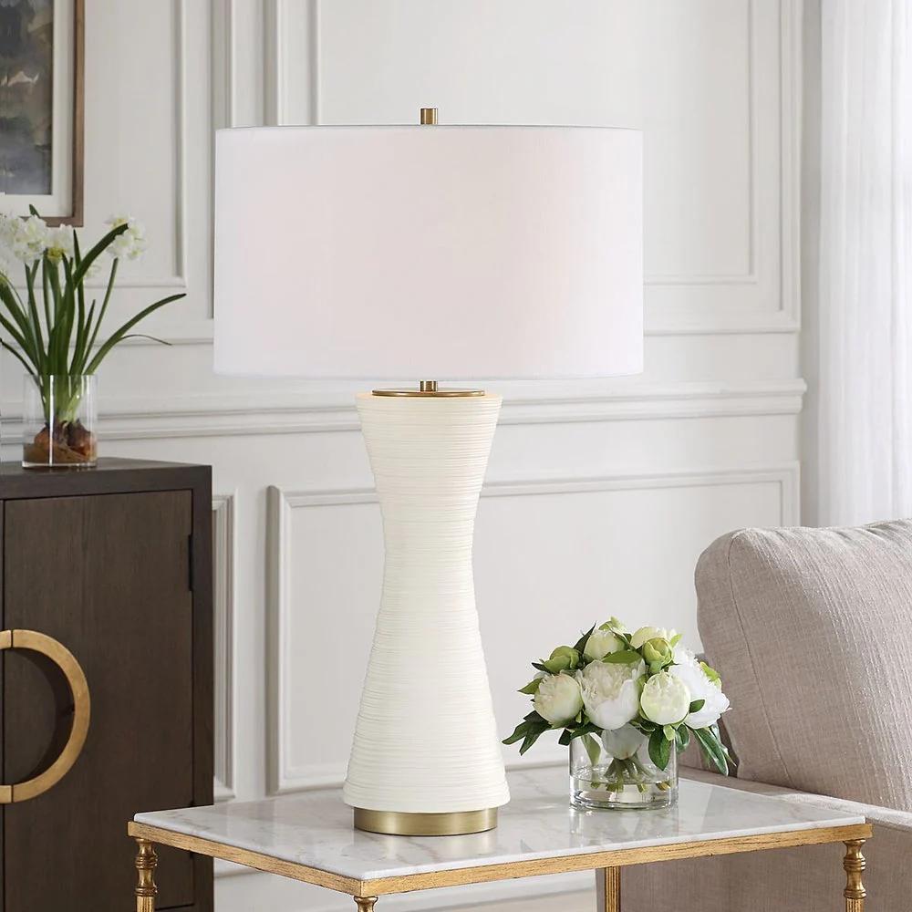Uttermost Ridgeline Warm White Matte Table Lamp