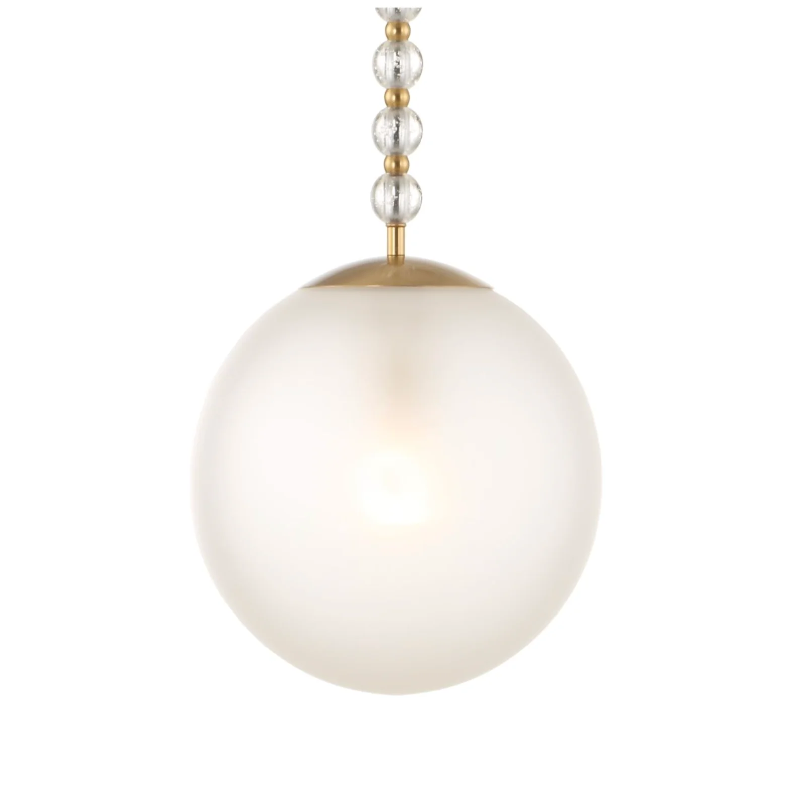 Uttermost Ripple Clear Glass And Warm Brass Beads Pendant ~ 1 Lt - Image 2
