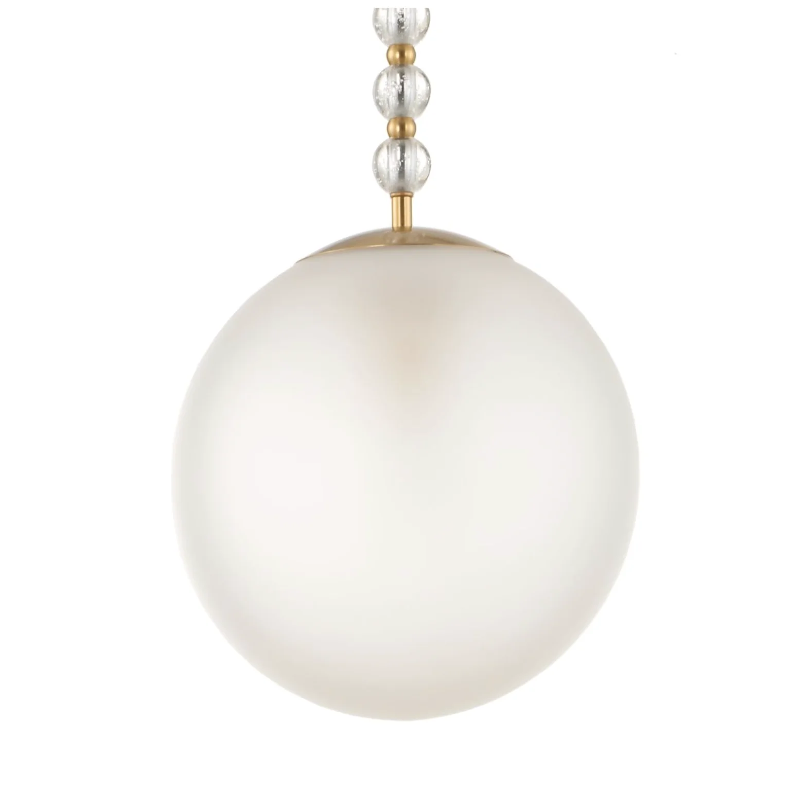 Uttermost Ripple Clear Glass And Warm Brass Beads Pendant ~ 1 Lt - Image 3