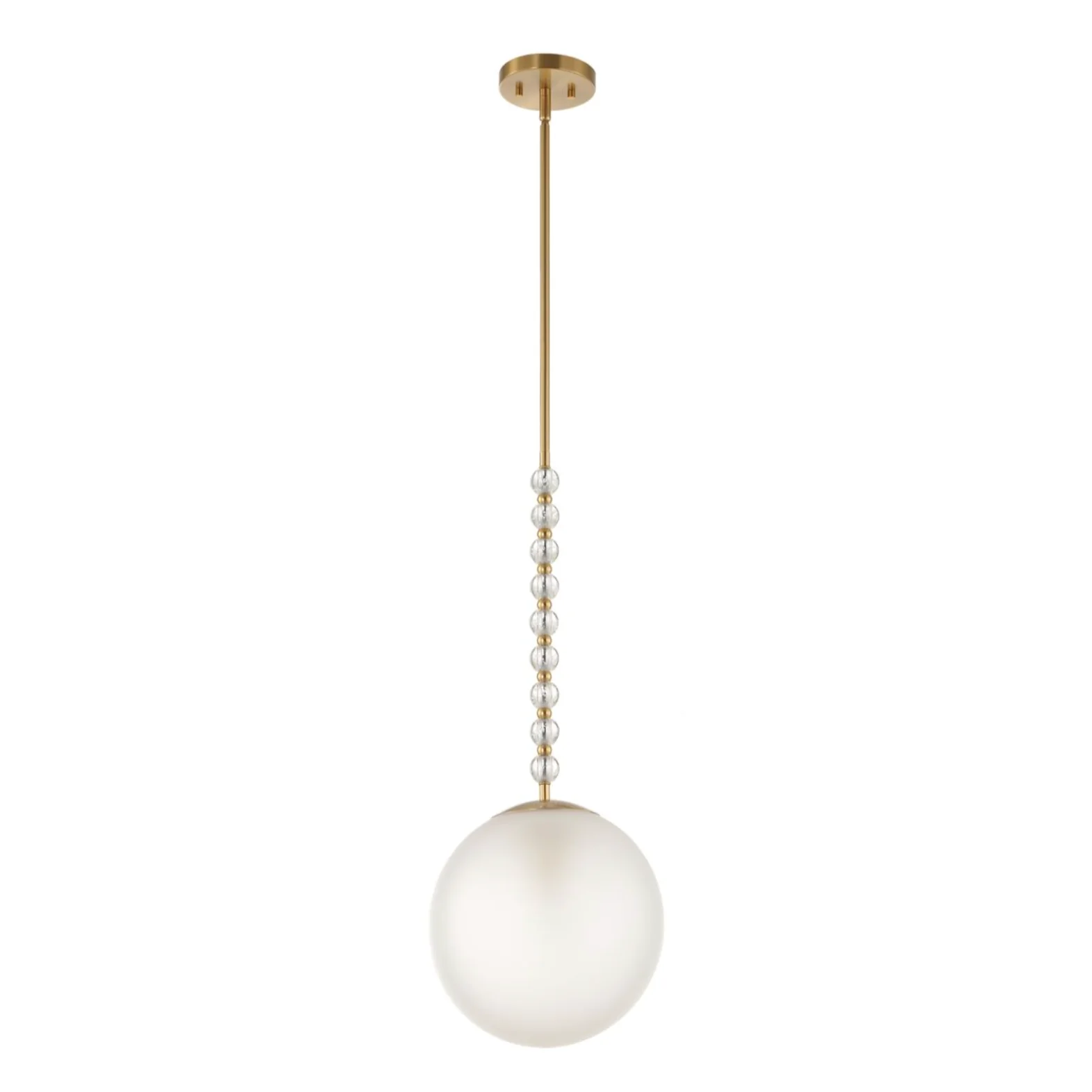 Uttermost Ripple Clear Glass And Warm Brass Beads Pendant ~ 1 Lt - Image 5