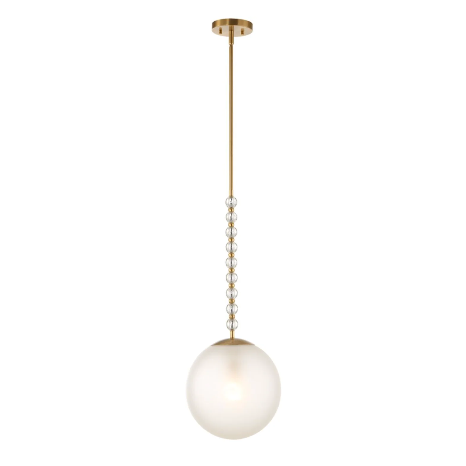 Uttermost Ripple Clear Glass And Warm Brass Beads Pendant ~ 1 Lt - Image 6