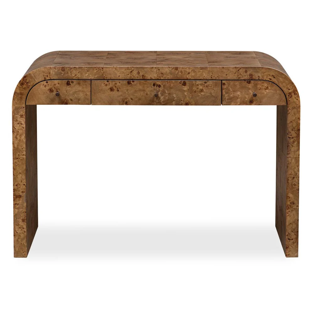 Uttermost Rocco Mappa Burl Wood Desk - Image 2