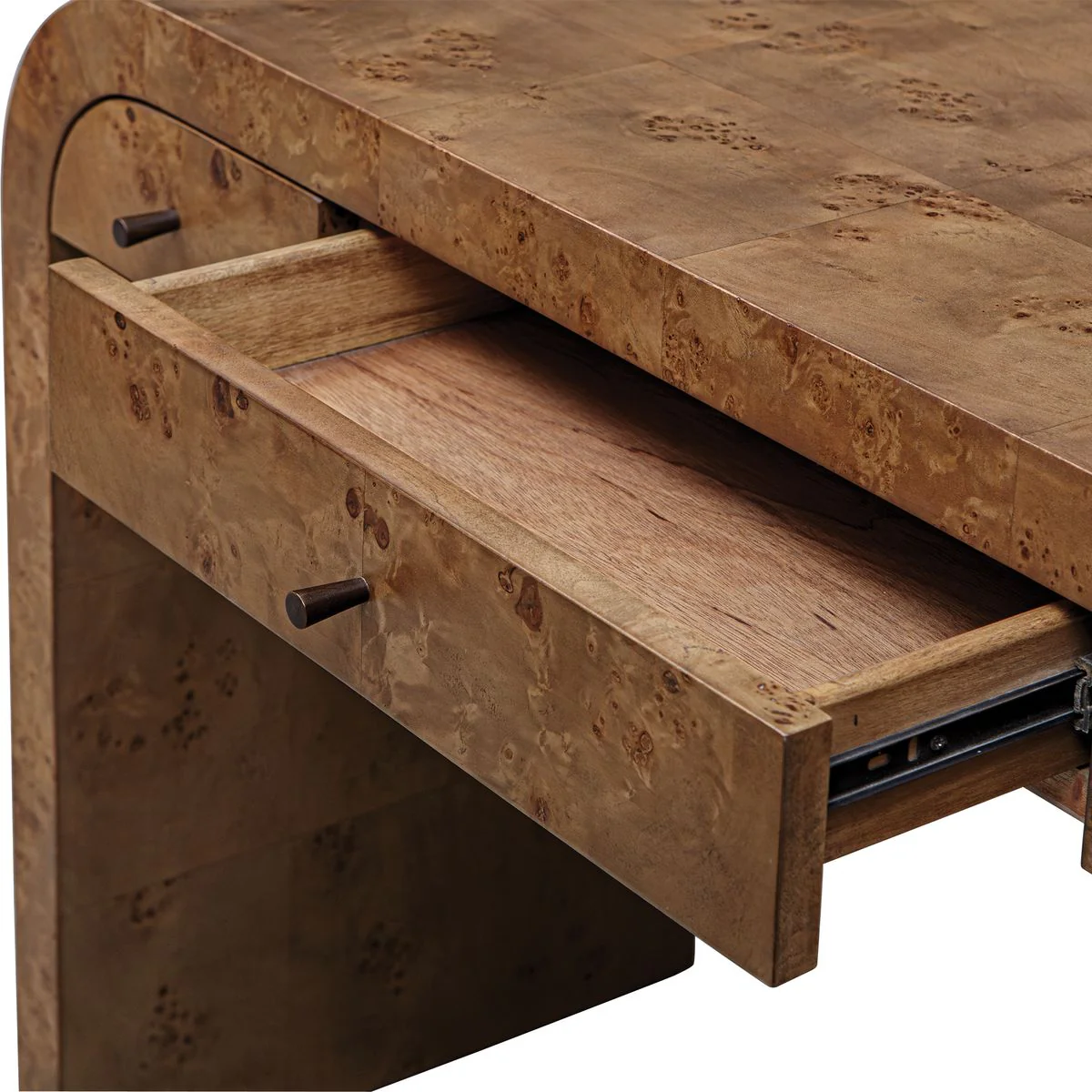 Uttermost Rocco Mappa Burl Wood Desk - Image 5