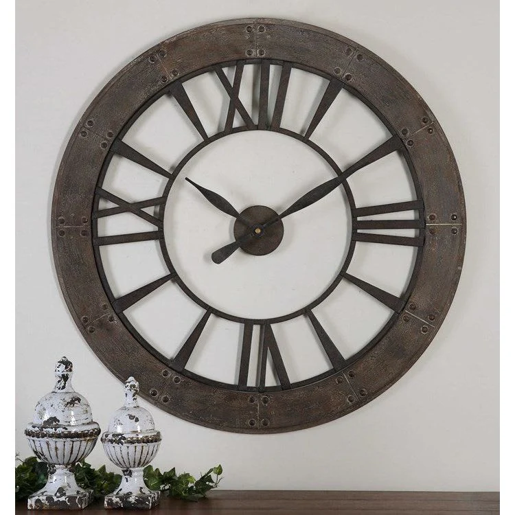 Uttermost Ronan Rustic Bronze Wall Clock - Image 2