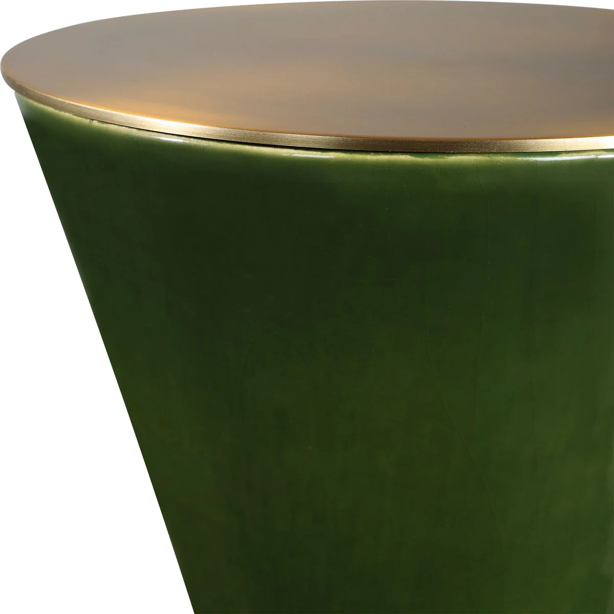 Uttermost Ronde Jade Green Ceramic Drink Table - Image 4