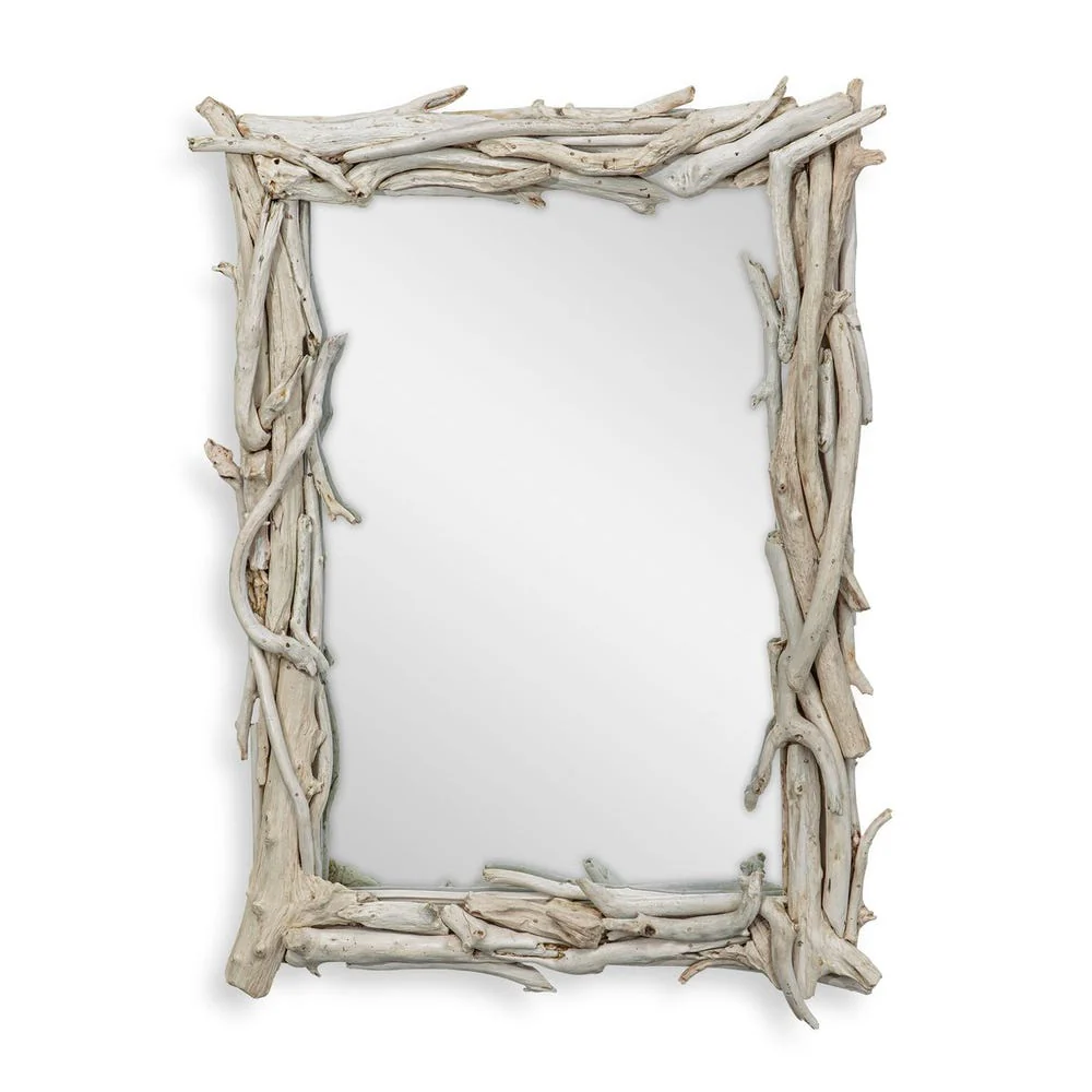 Uttermost Rooted Reflection Bleached Teak Wood Mirror - Image 2
