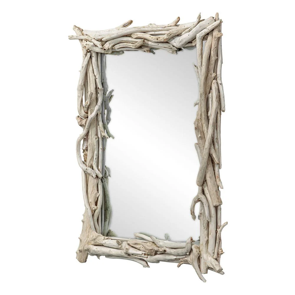 Uttermost Rooted Reflection Bleached Teak Wood Mirror - Image 3