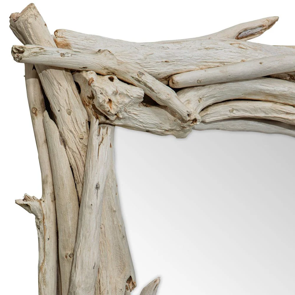 Uttermost Rooted Reflection Bleached Teak Wood Mirror - Image 4