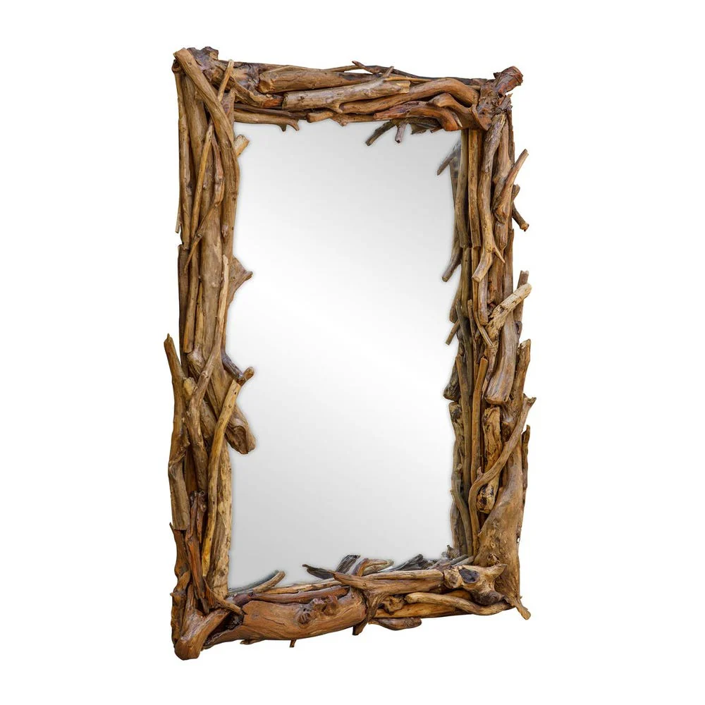 Uttermost Rooted Reflection Teak Wood Mirror - Image 4