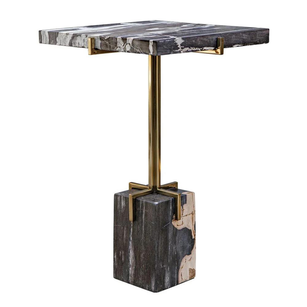 Uttermost Rowman Petrified Wood Accent Table - Image 2