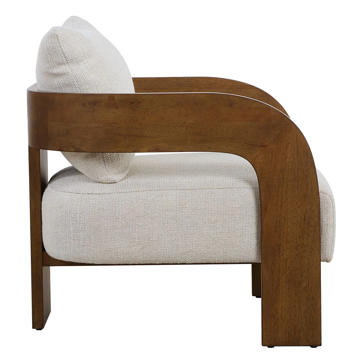 Uttermost Rowan Textured Ivory Boucle Accent Chair - Image 4
