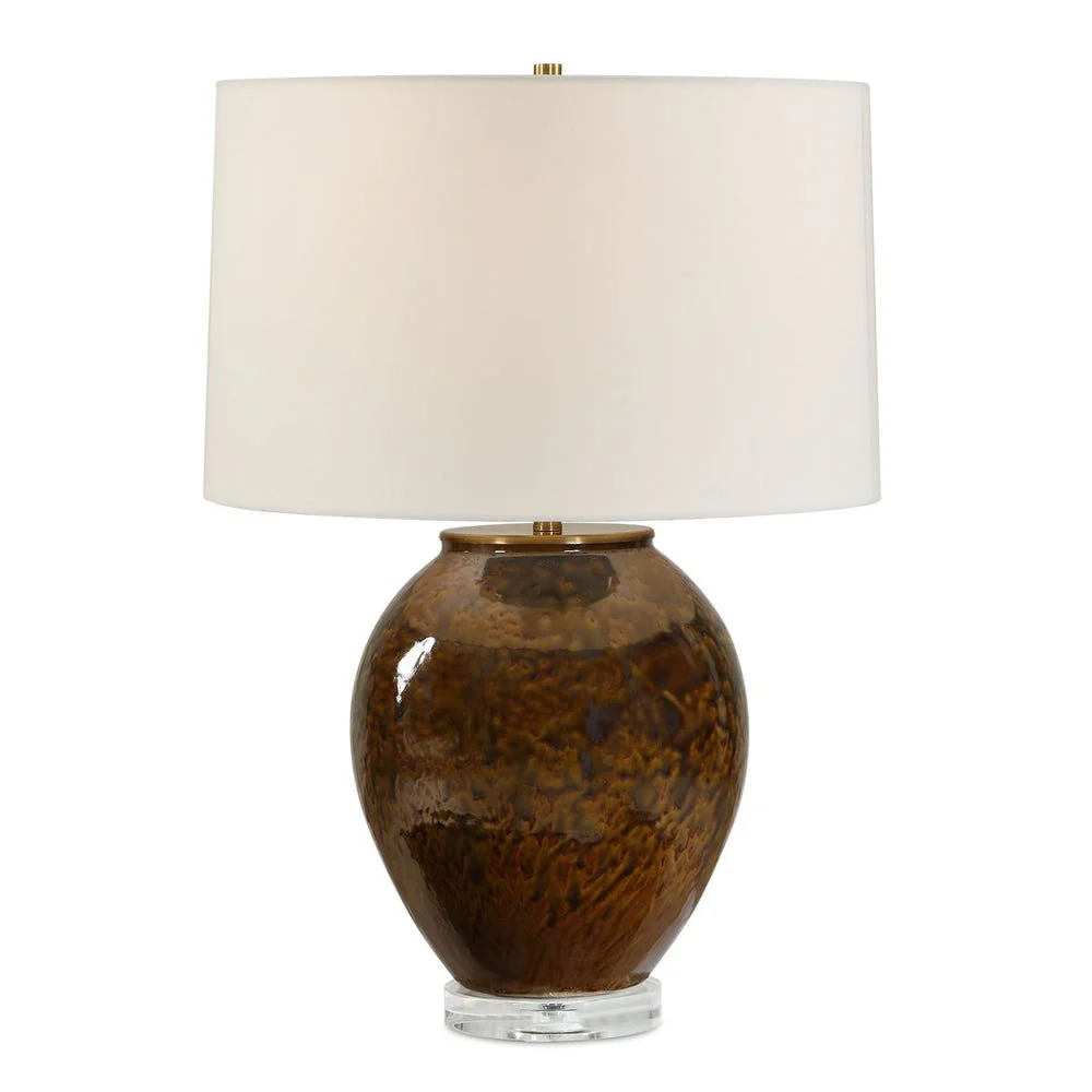 Uttermost Rye Rust Brown Glazed Table Lamp - Image 3