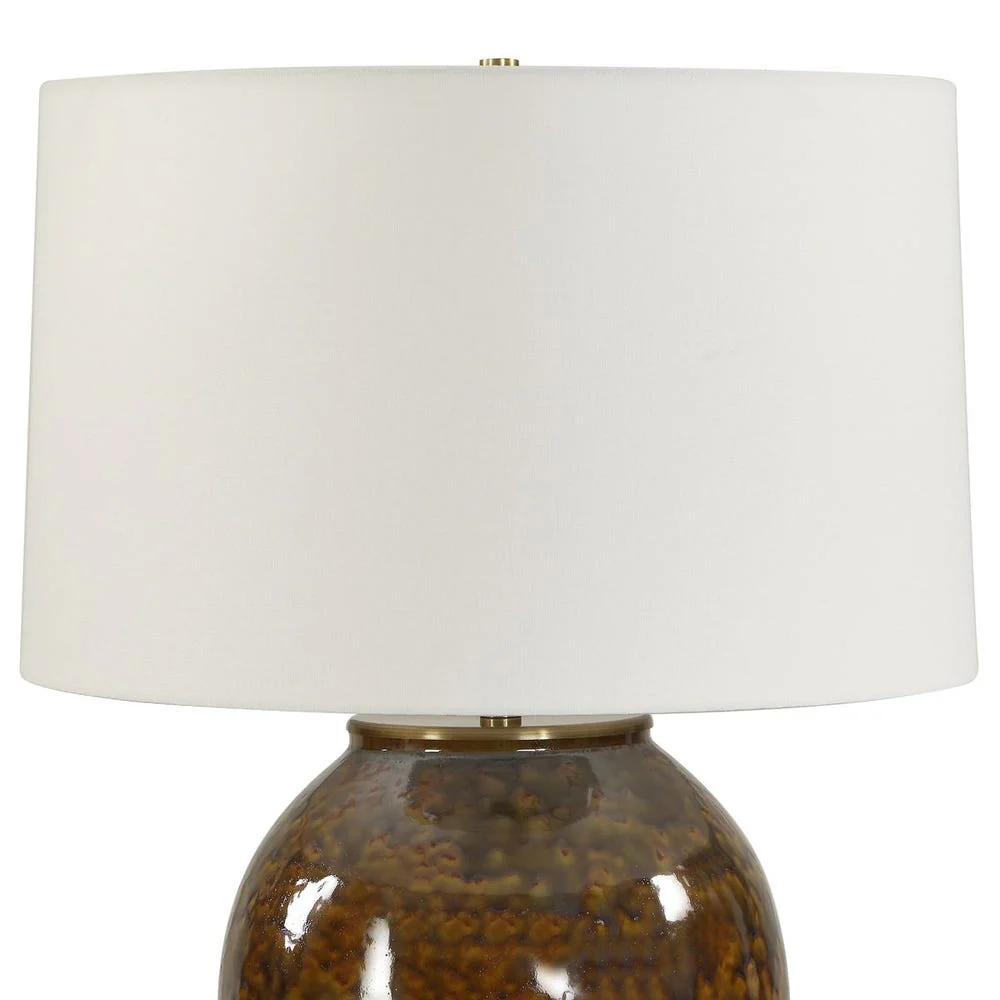 Uttermost Rye Rust Brown Glazed Table Lamp - Image 5
