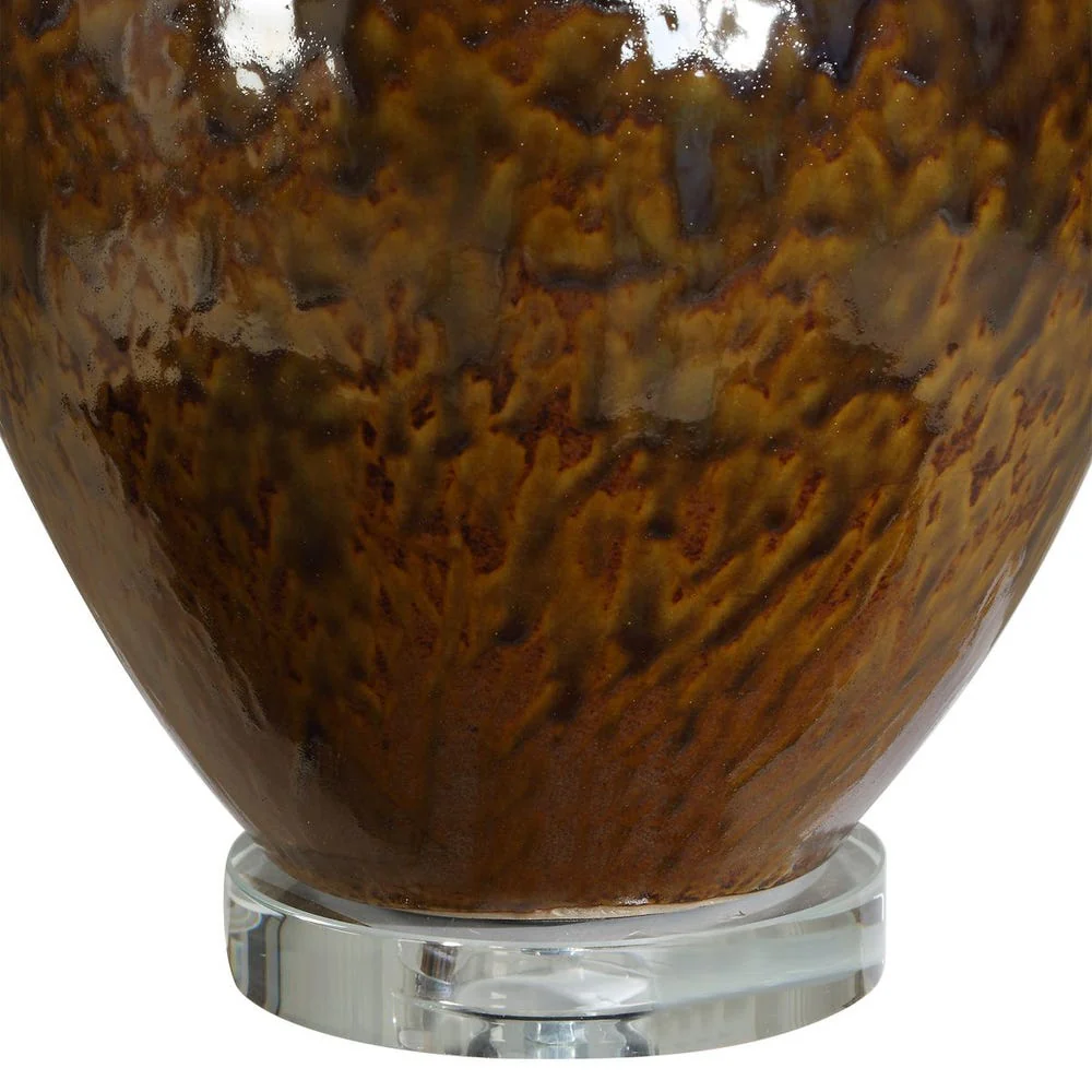 Uttermost Rye Rust Brown Glazed Table Lamp - Image 6