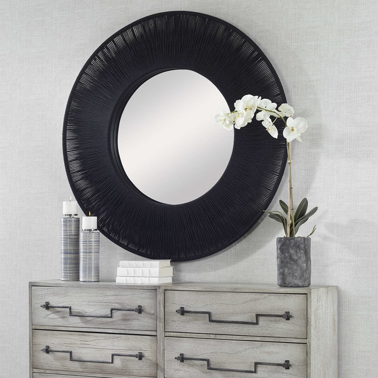 Uttermost Sailor’s Knot Black Rope Round Mirror - Image 3