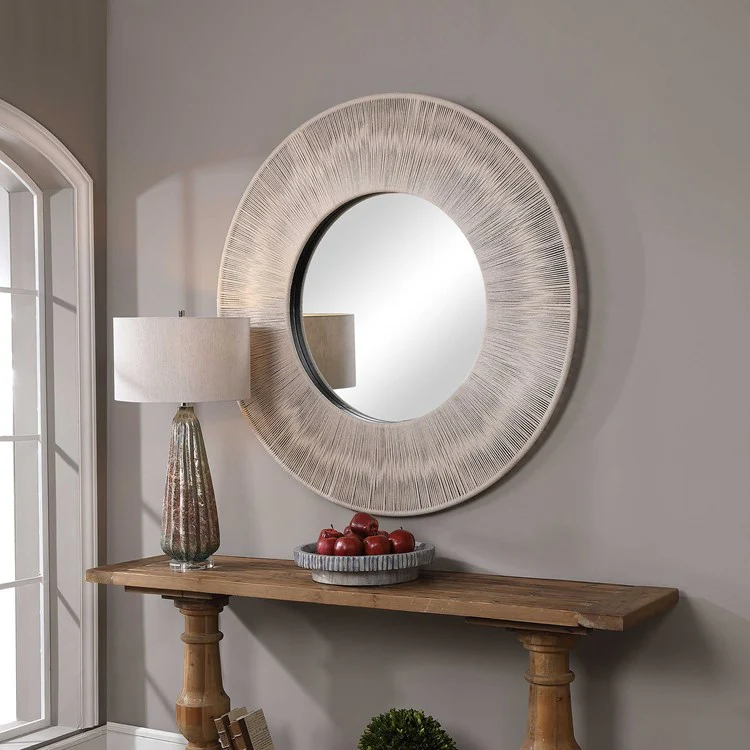 Uttermost Sailor’s Knot Natural Beige Rope Round Mirror - Image 3