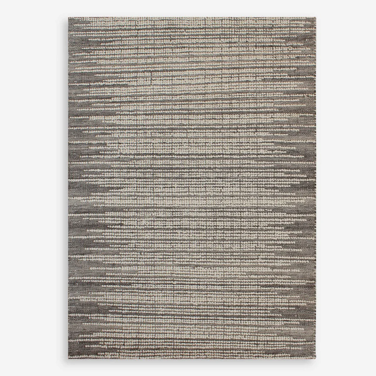 Uttermost Salida Hand Woven Gray and Ivory Wool Rug ~ 6' x 9' - Image 2