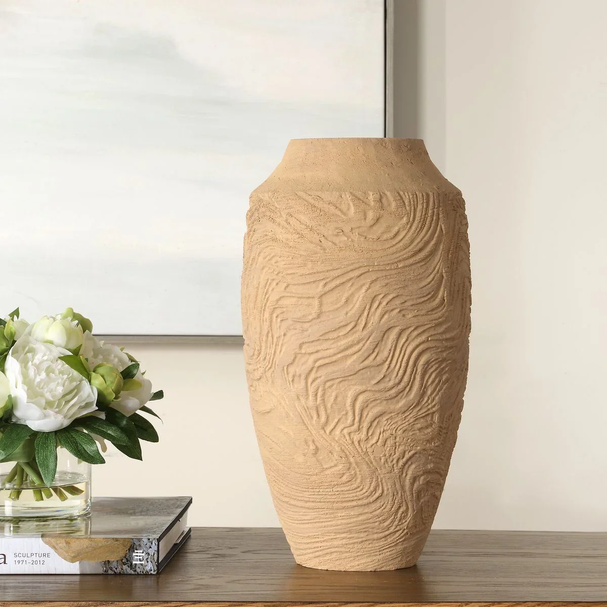 Uttermost Sandstone Flow Terracotta Large Vase