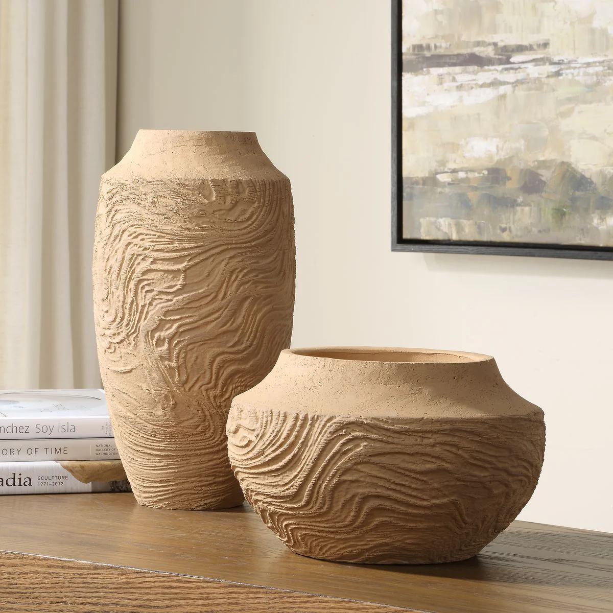 Uttermost Sandstone Flow Terracotta Large Vase - Image 2
