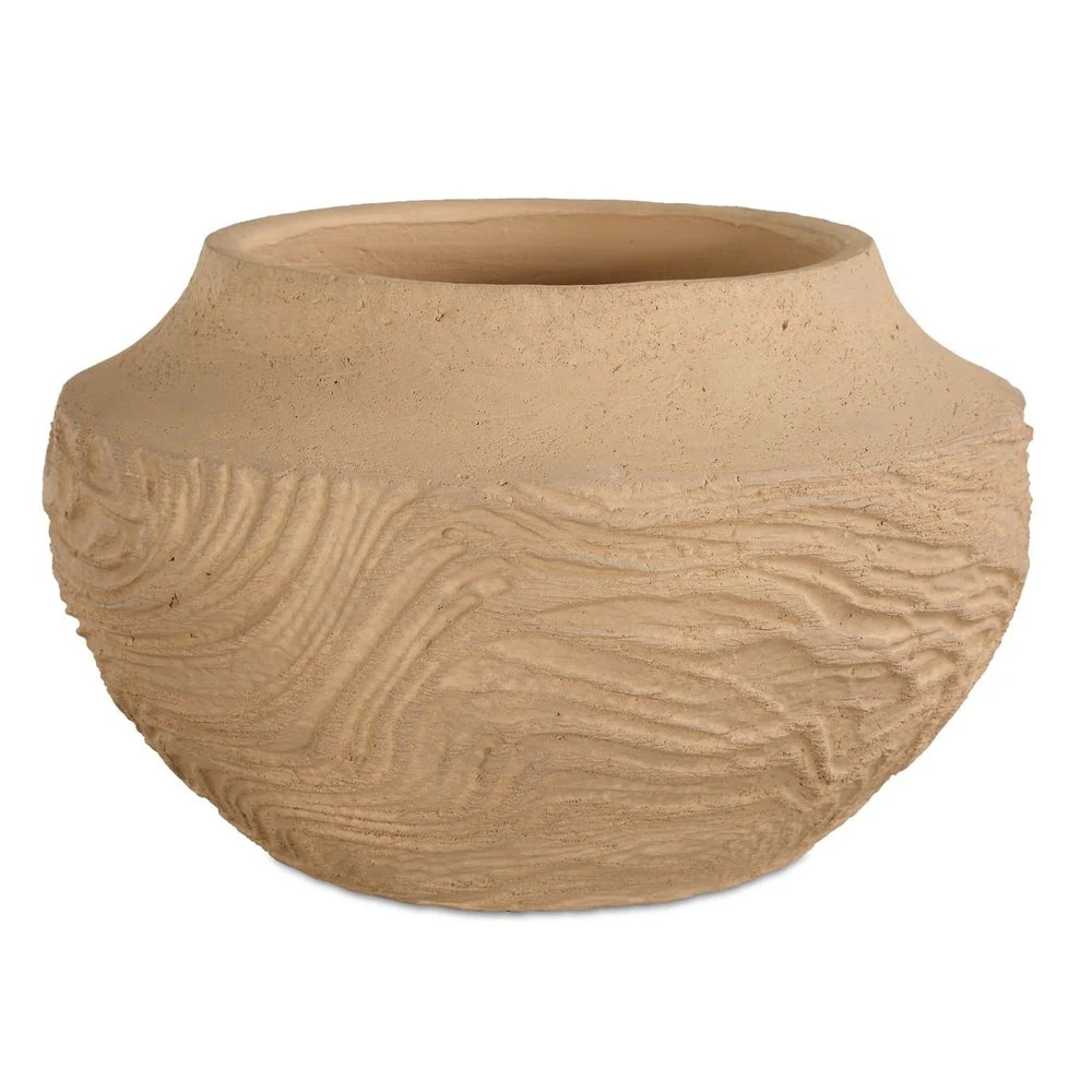 Uttermost Sandstone Flow Terracotta Round Vase - Image 2