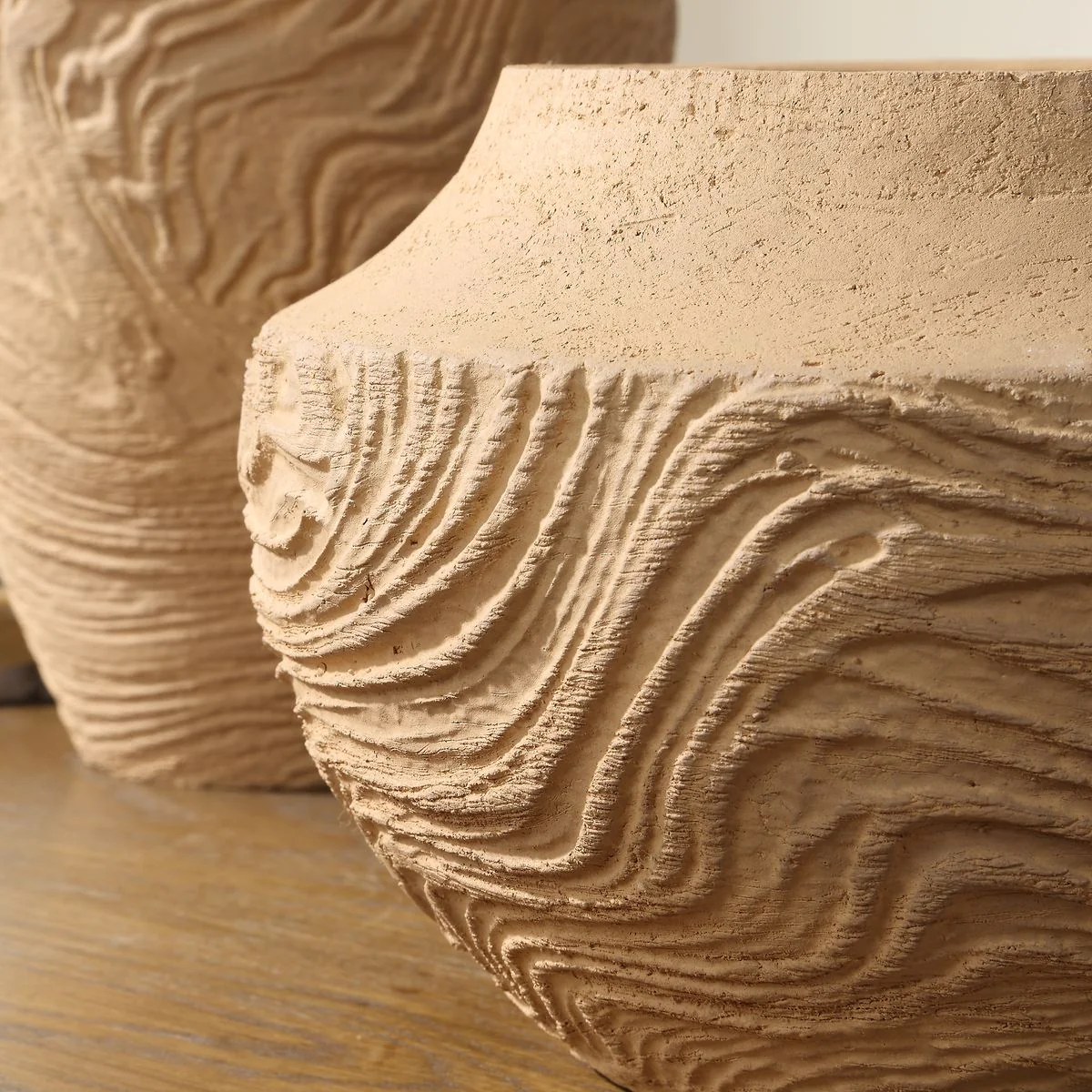 Uttermost Sandstone Flow Terracotta Round Vase - Image 6
