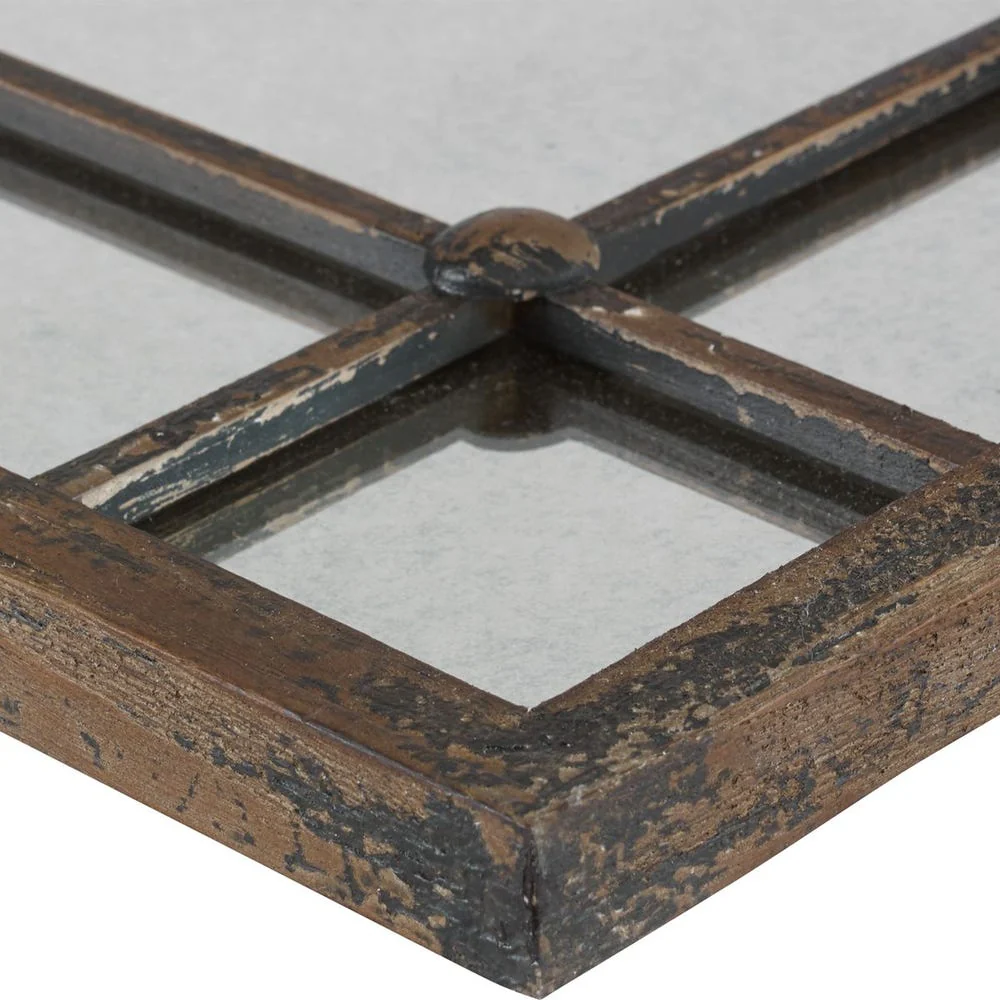 Uttermost Saragano Distressed Square Mirrors ~ Set Of 2 - Image 3