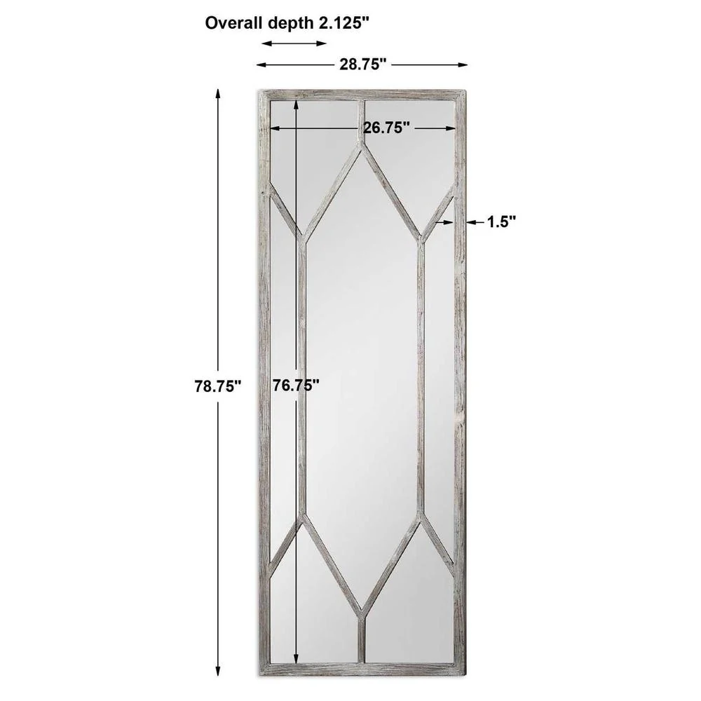 Uttermost Sarconi Silver Leaf And Wood Grains Mirror - Image 4