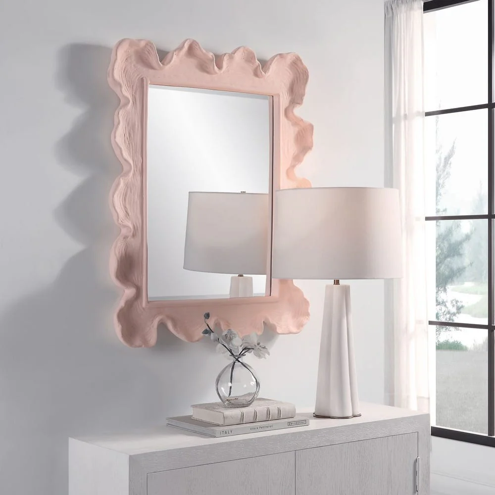 Uttermost Sea Coral Rosewater Pink Mirror - Image 2