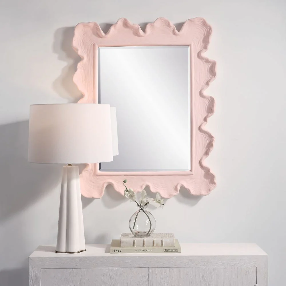Uttermost Sea Coral Rosewater Pink Mirror - Image 3